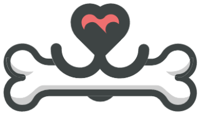 The Doggi logo: a cartoon dog nose with a pink heart above a bone.